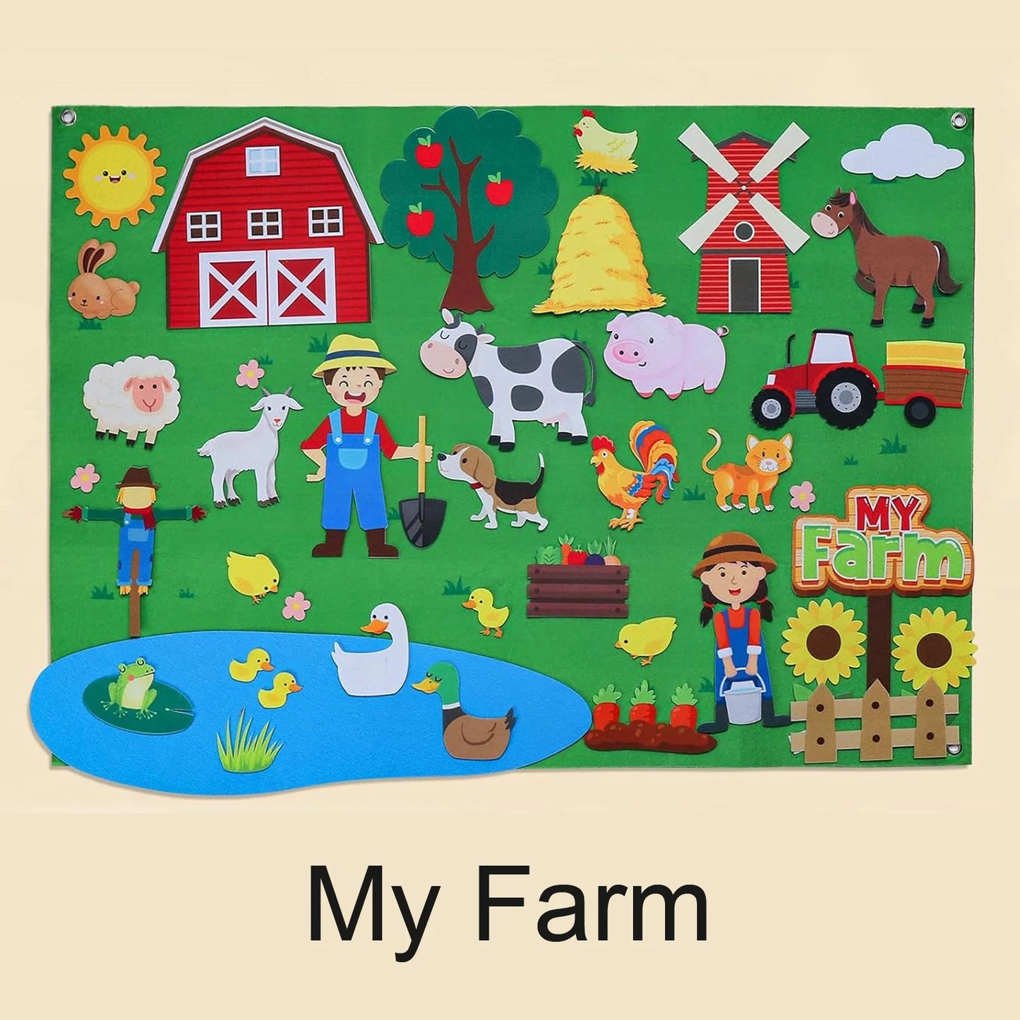 Early Learning Interactive Felt Play Mat