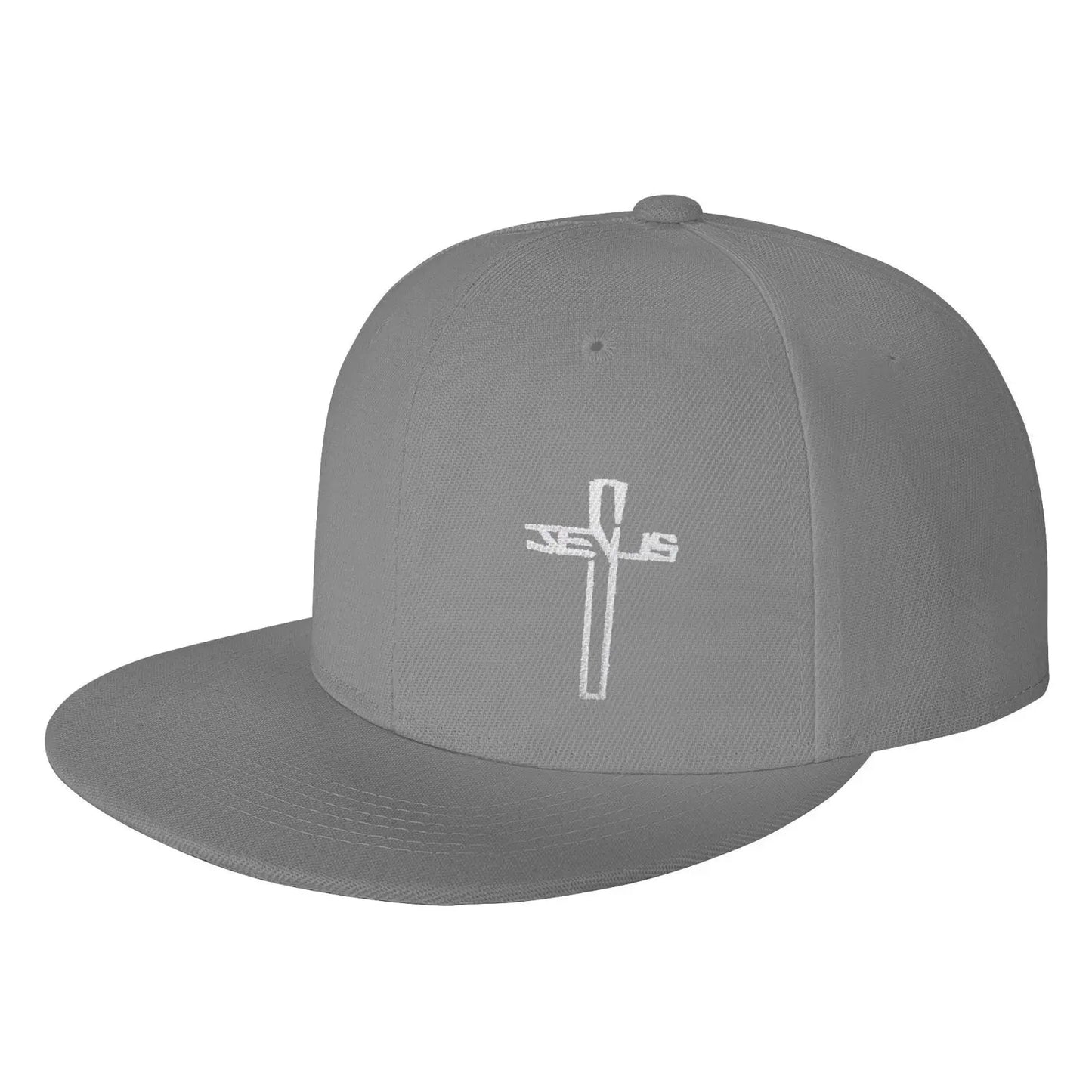 Jesus Cross Flat Brim Bill Snapback Adjustable Baseball Cap