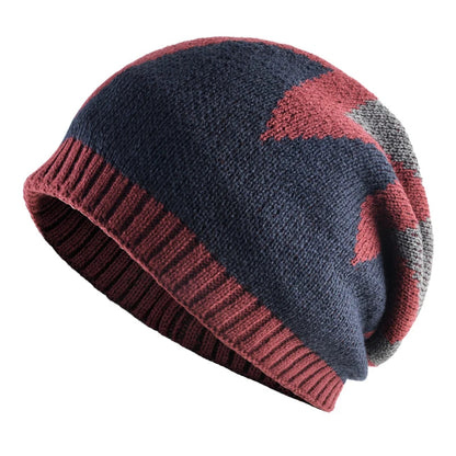 Knitted Patchwork Beanie