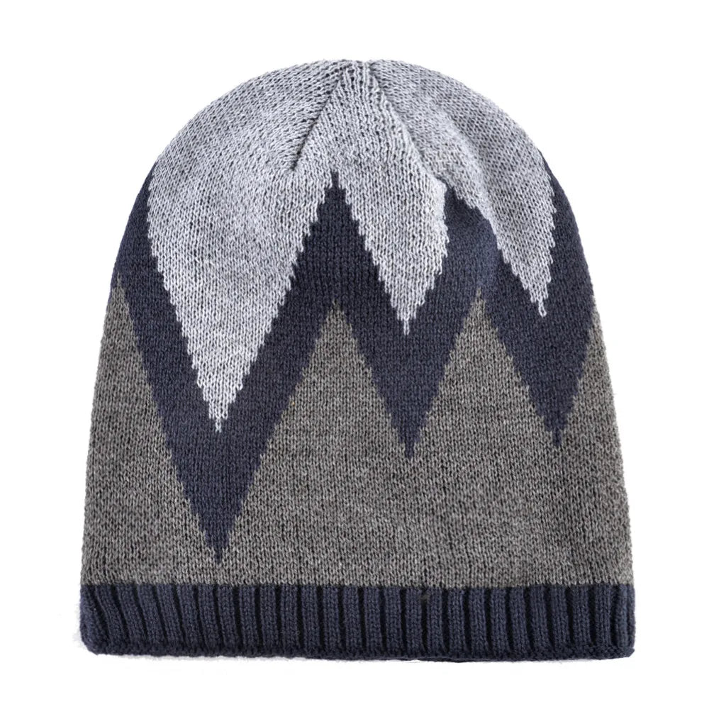 Knitted Patchwork Beanie