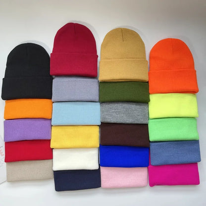 Children/Adult Winter Knitted Beanies for Girls and Boys - Two Sizes