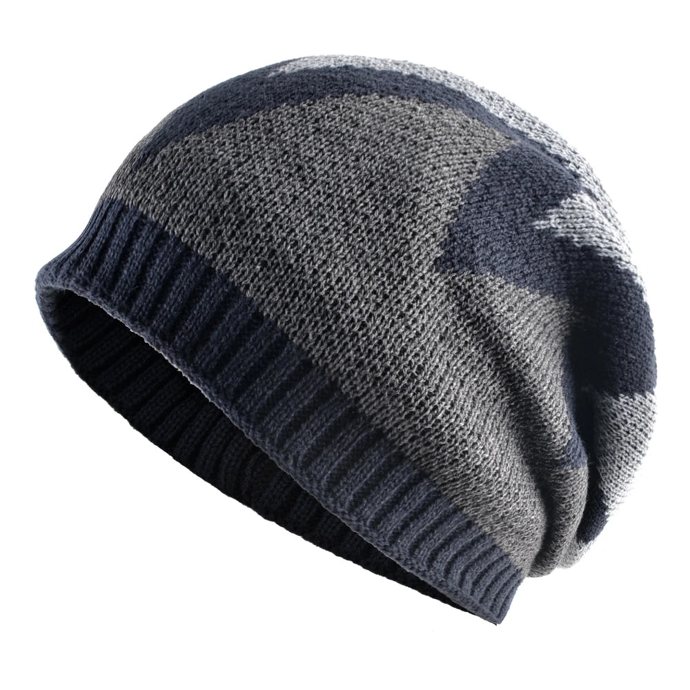 Knitted Patchwork Beanie