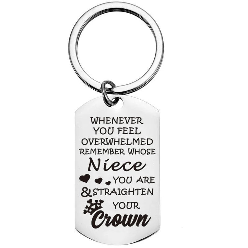 Straighten you Crown Niece Keychain