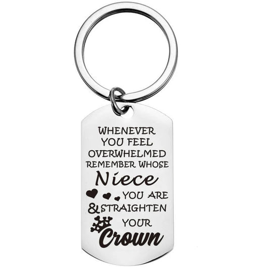 Straighten you Crown Niece Keychain