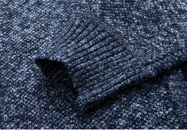 Men's Sweater Coat Faux Fur Wool Cardigan