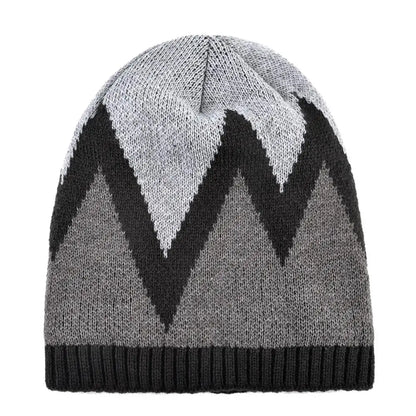 Knitted Patchwork Beanie