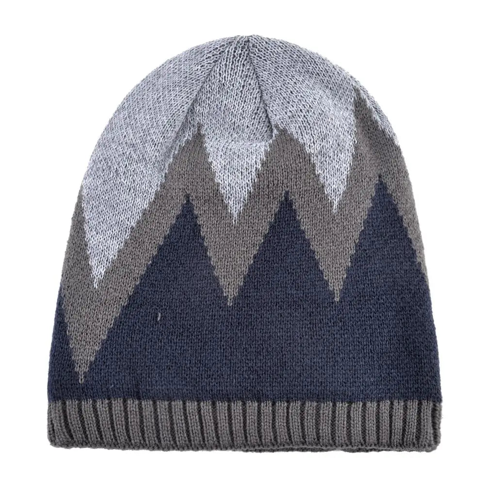 Knitted Patchwork Beanie