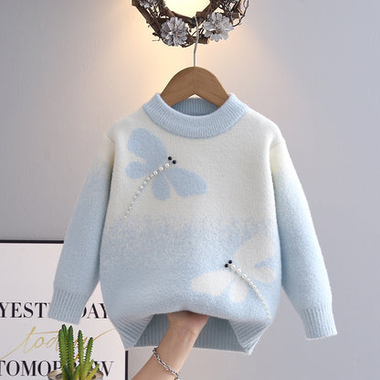 Pearl Dragonfly Pullover Sweater