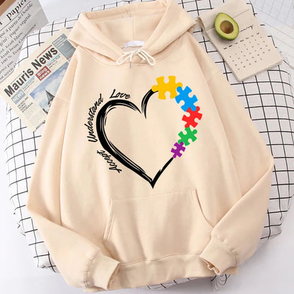 Autism Heart, Accept, Understand, Love Sweatshirts