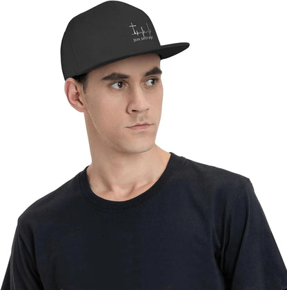 Jesus Saved My Life Flat Bill Baseball Cap Snapback