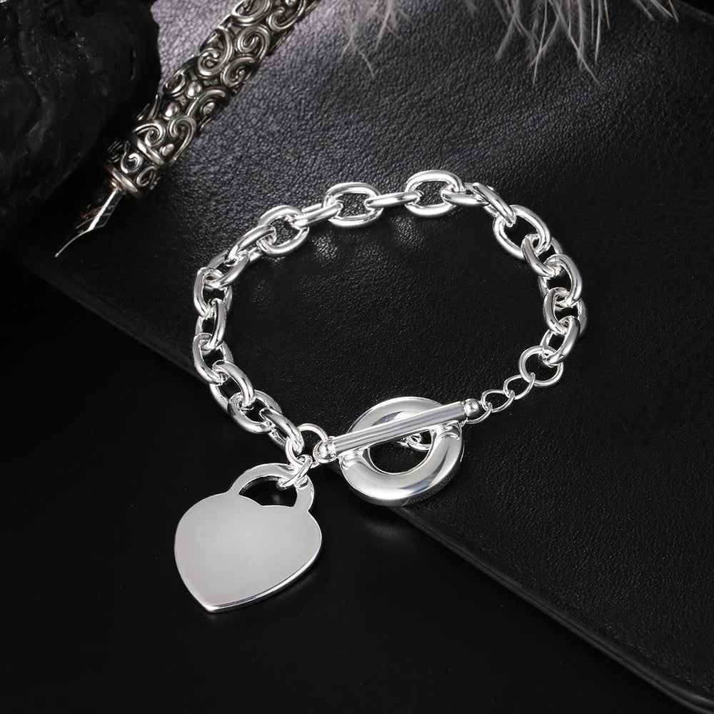 Sterling Silver Bracelets with Medium-Sized Charms