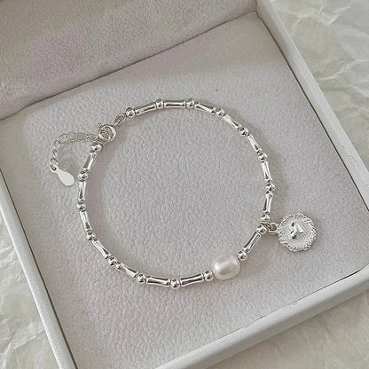 Silver Knots Pearl Bracelet For Women