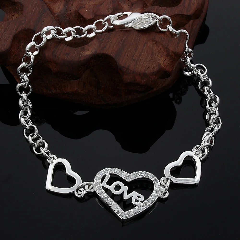 Sterling Silver Bracelets with Medium-Sized Charms