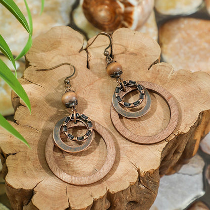 Boho Vintage Brown Series Earrings