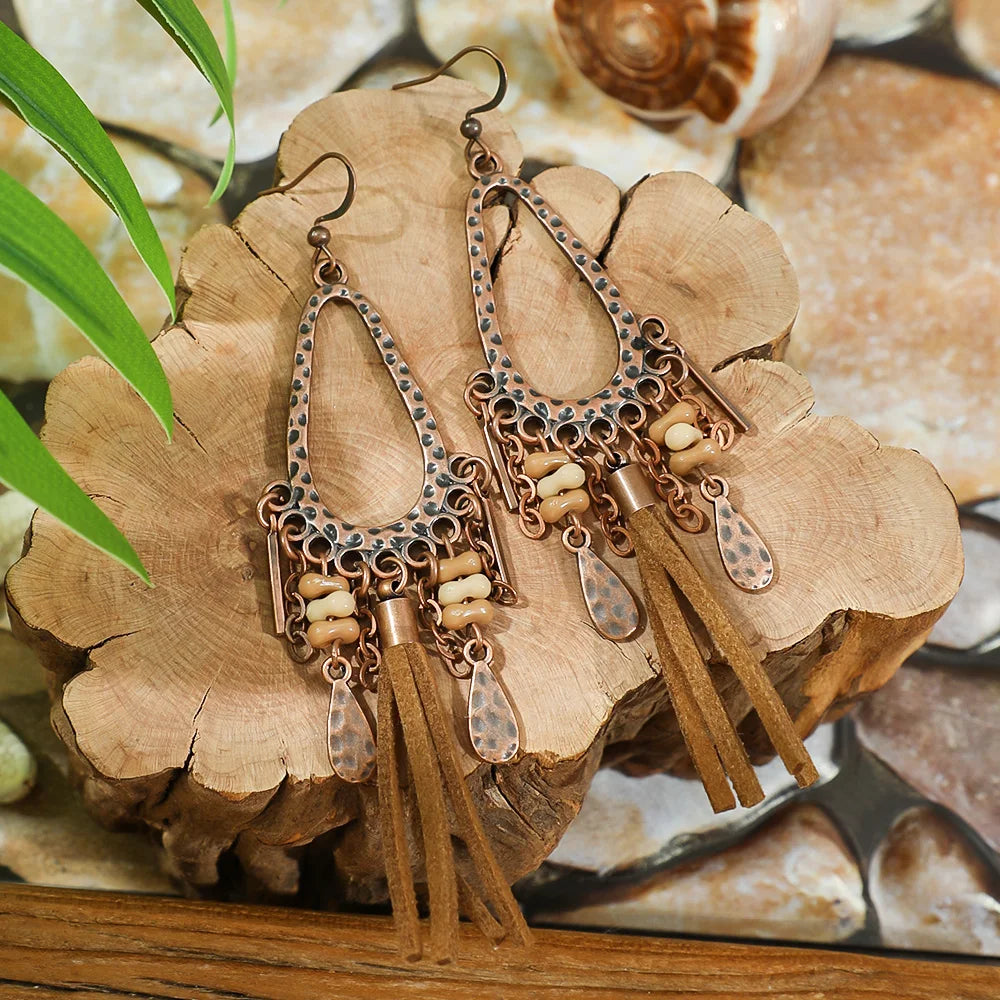 Boho Vintage Brown Series Earrings
