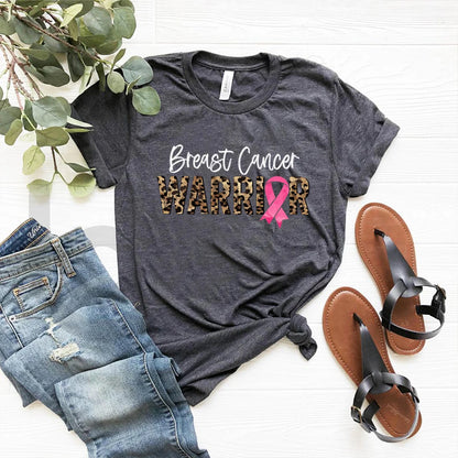 Breast Cancer Warrior T Shirt Pink Ribbon