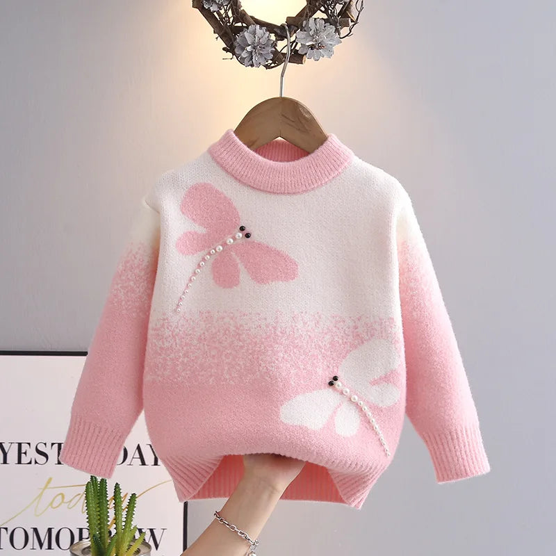 Pearl Dragonfly Pullover Sweater