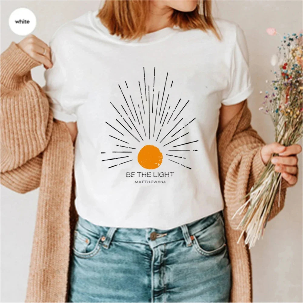 Be The Light Mathew 5:14 Sunburst T-Shirt