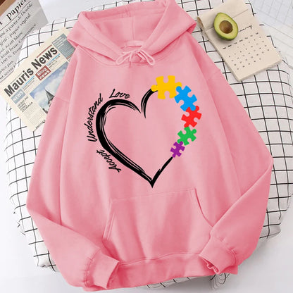 Autism Heart, Accept, Understand, Love Sweatshirts