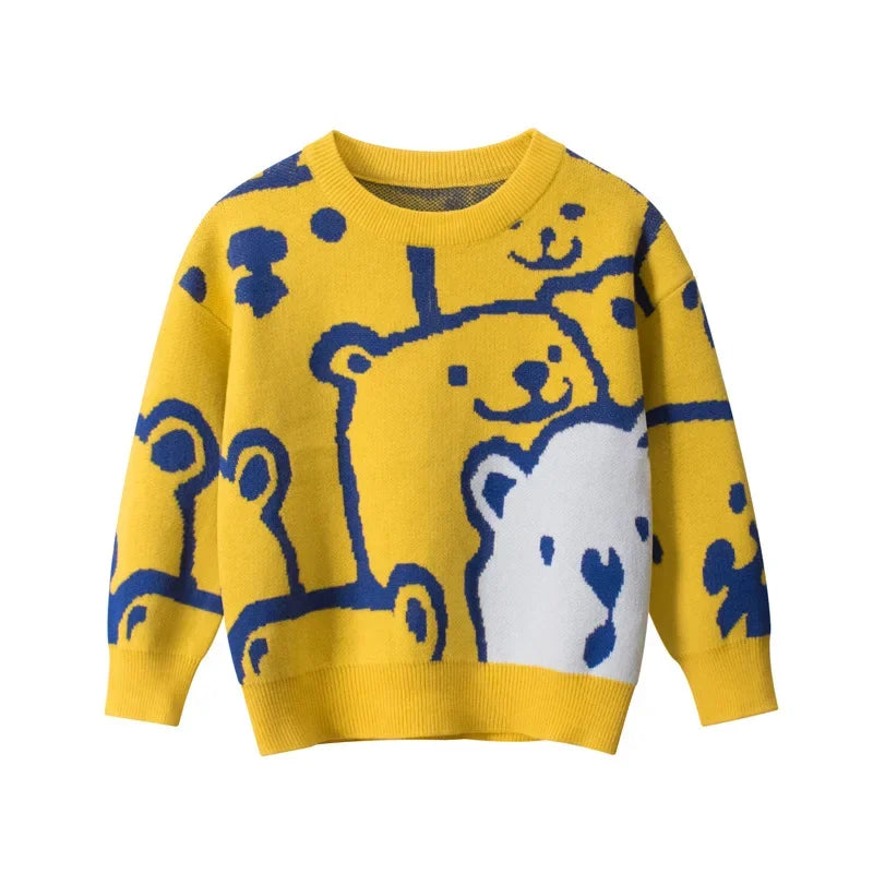 Boys Pullover Long Sleeve Sweaters