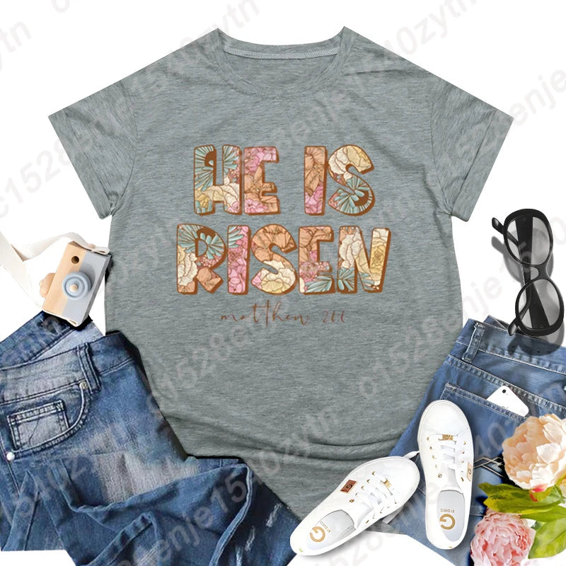 He Is Risen Graphic T-shirts