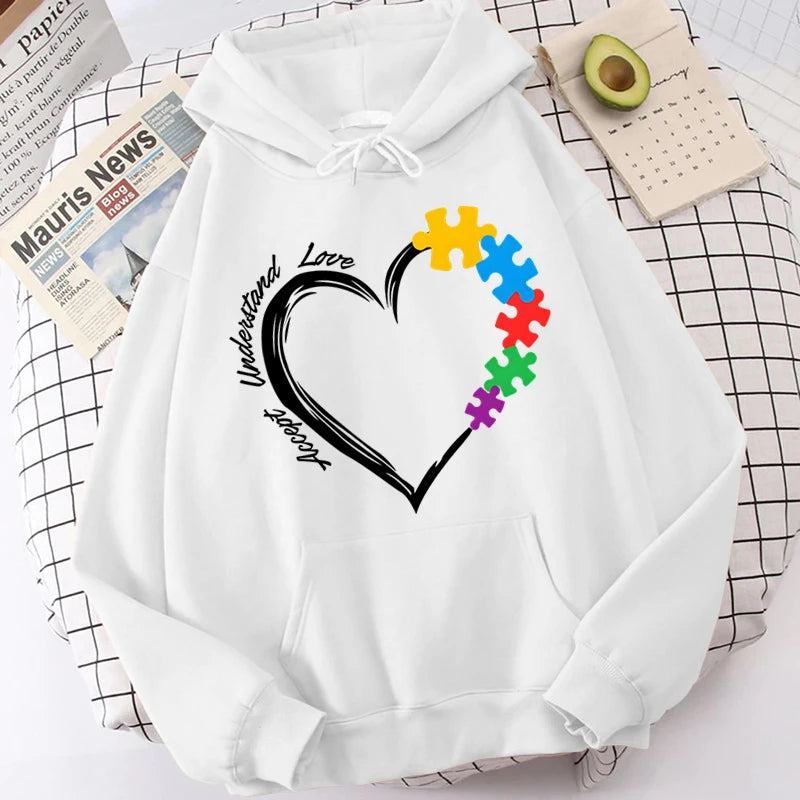 Autism Heart, Accept, Understand, Love Sweatshirts