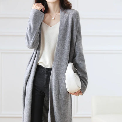 100% Wool Cardigan Loose Knitted Sweater