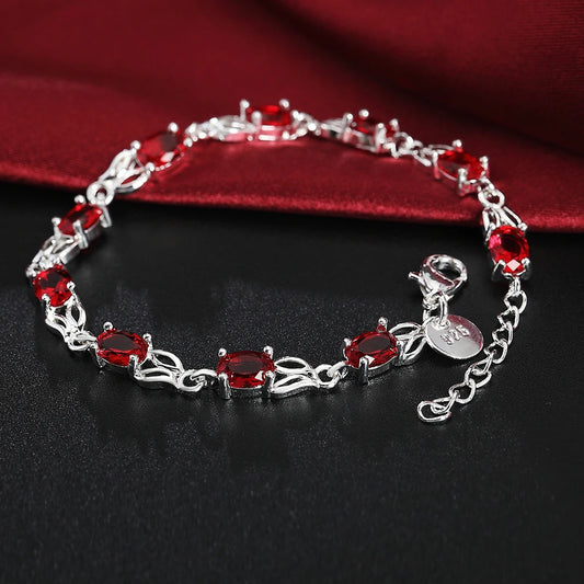 Sterling SilverBracelets with Cubic Zirconia and Rhinestones