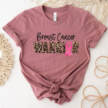 Breast Cancer Warrior T Shirt Pink Ribbon