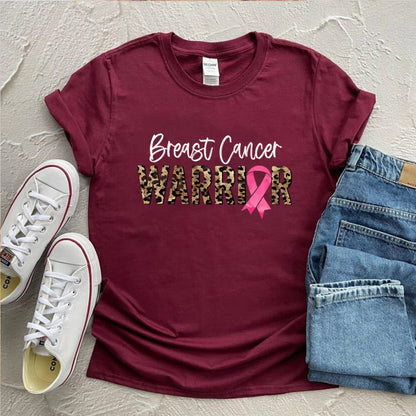 Breast Cancer Warrior T Shirt Pink Ribbon