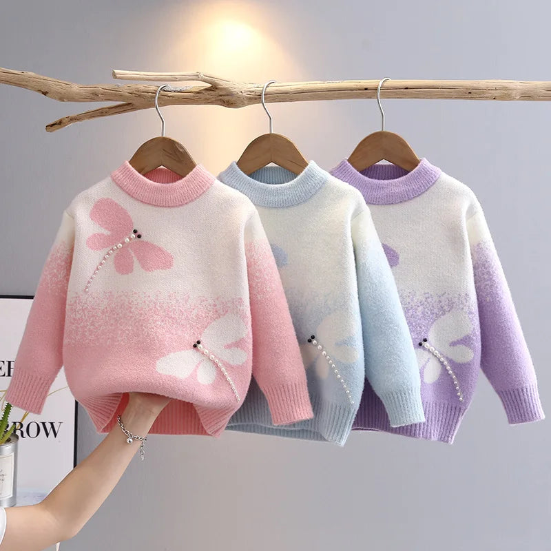 Pearl Dragonfly Pullover Sweater