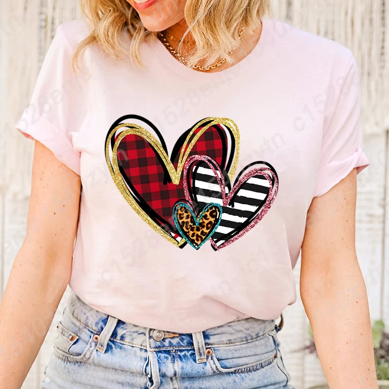 Heart Print T-Shirts