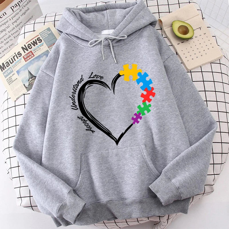 Autism Heart, Accept, Understand, Love Sweatshirts