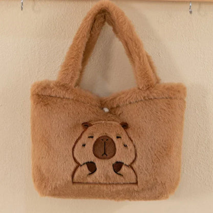 Capybara Fur Bag Large Capacity Backpack and Tote Bag