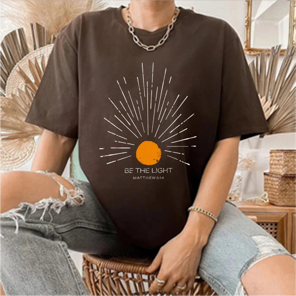 Be The Light Mathew 5:14 Sunburst T-Shirt