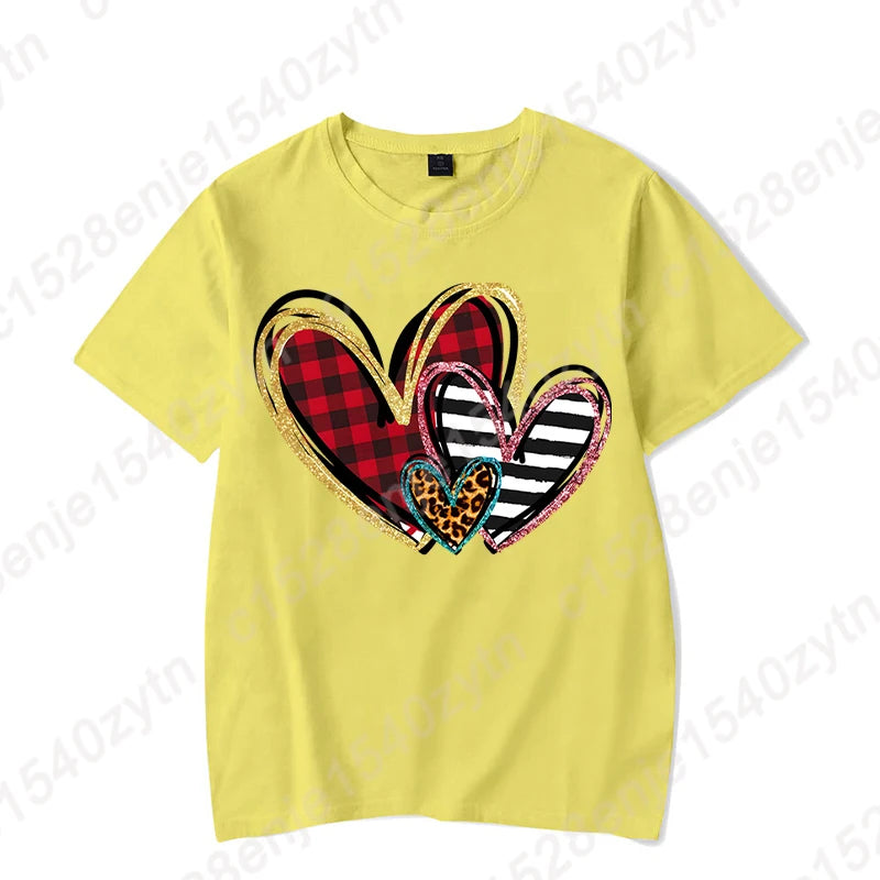 Heart Print T-Shirts