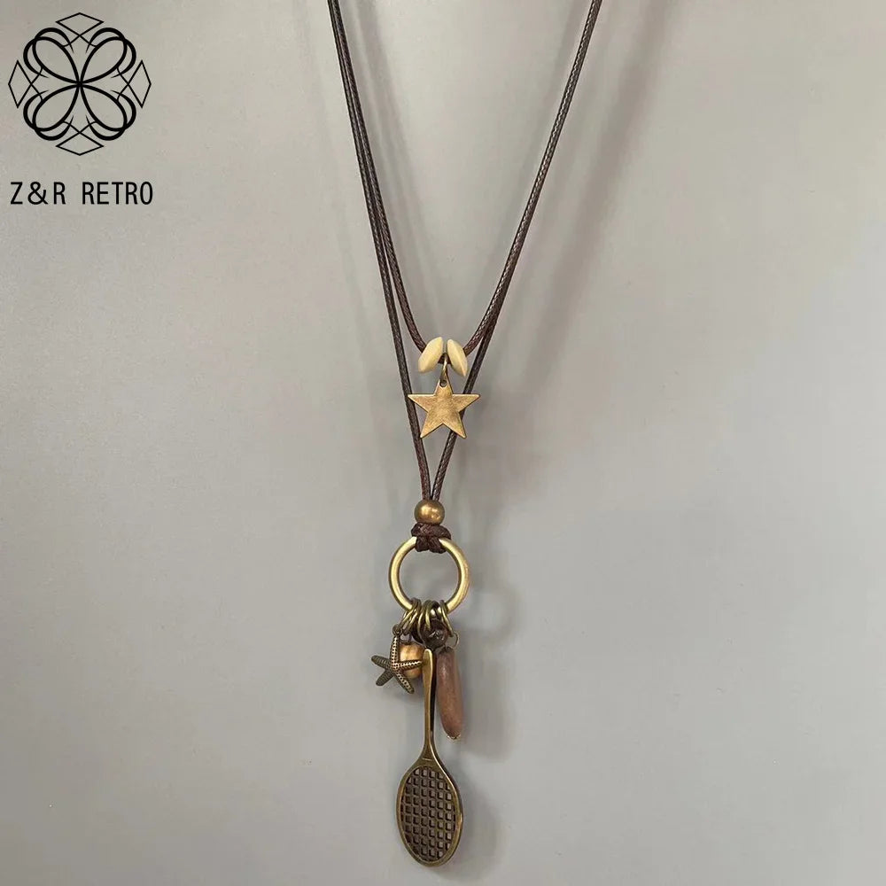 Bohemian-Inspired Long Collar Chains and Pendants