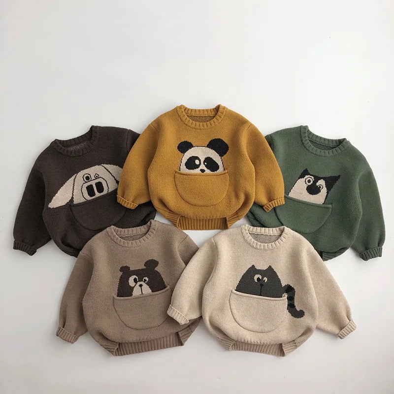 Fashion Kids Unisex Knit Pullover Cardigan,  For 1-7 years Girls and Boys