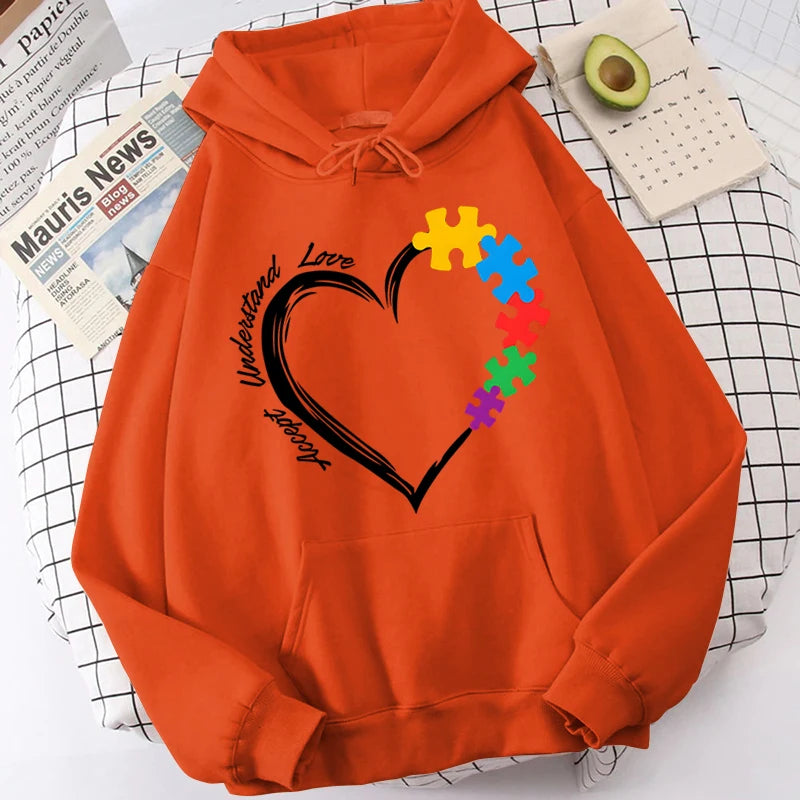 Autism Heart, Accept, Understand, Love Sweatshirts
