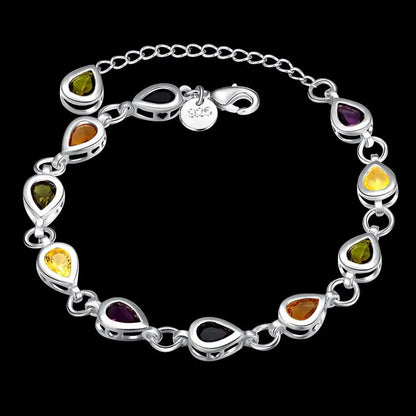 Sterling SilverBracelets with Cubic Zirconia and Rhinestones