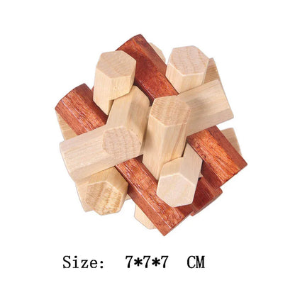 Wooden Interlocking Brain Teaser Puzzle for Adults And Kids