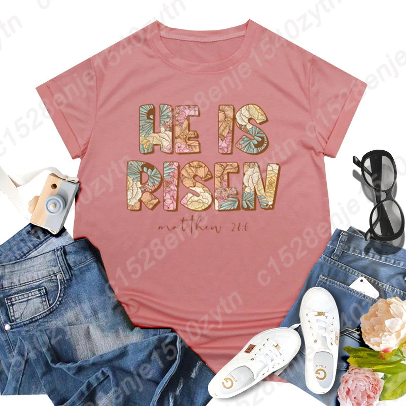 He Is Risen Graphic T-shirts