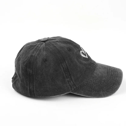 Retro Washed Distressed Love Embroidered Duckbill Adjustable Cap