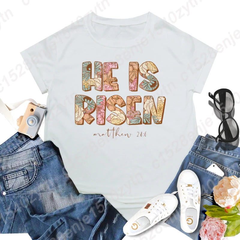 He Is Risen Graphic T-shirts