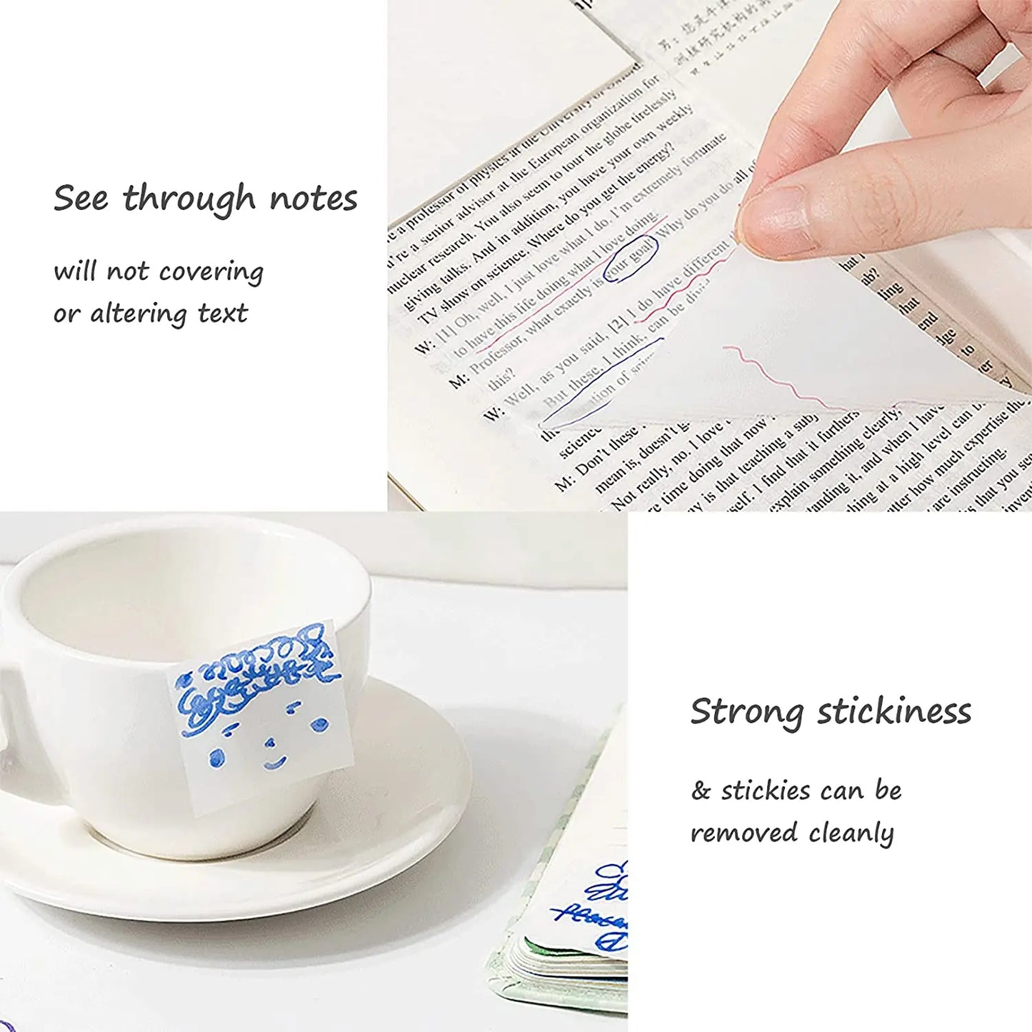 Transparent Waterproof Posted It Sticky Notepads