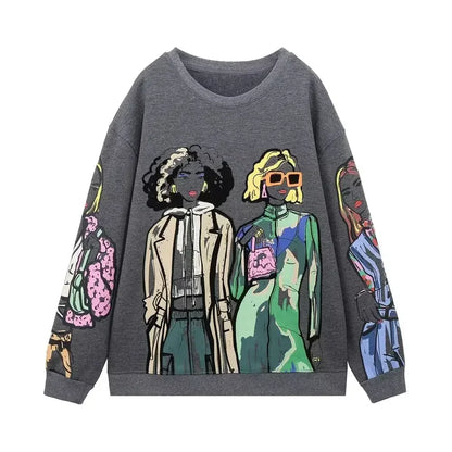 Graphic Print Casual Sweatshirts