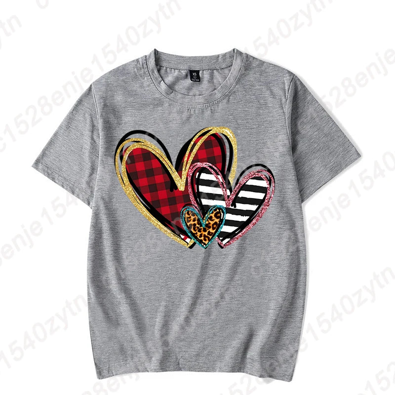 Heart Print T-Shirts