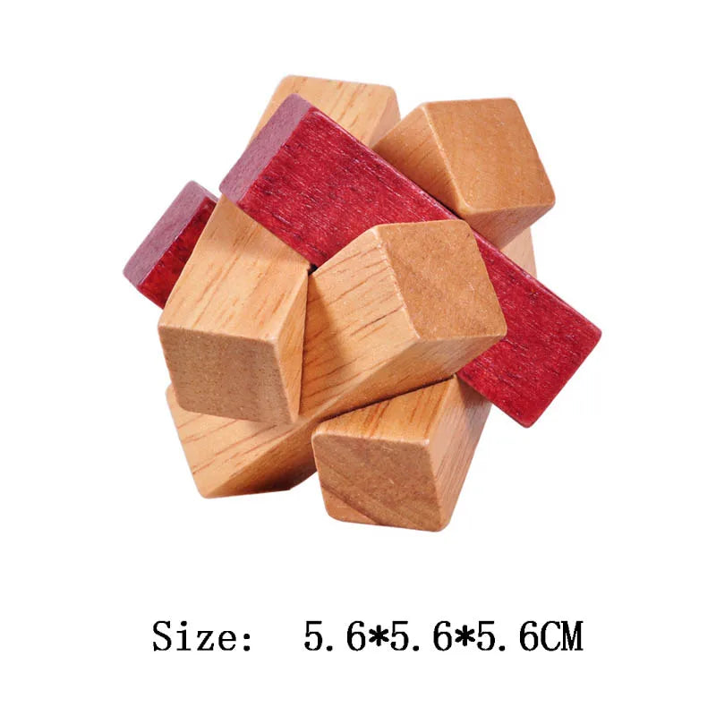 Wooden Interlocking Brain Teaser Puzzle for Adults And Kids