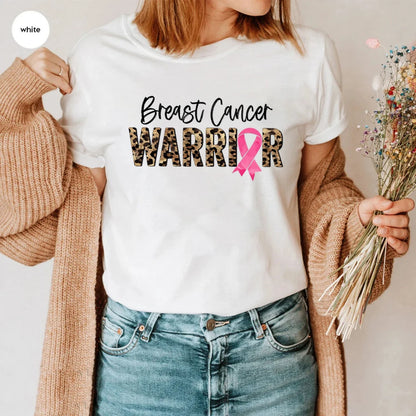 Breast Cancer Warrior T Shirt Pink Ribbon