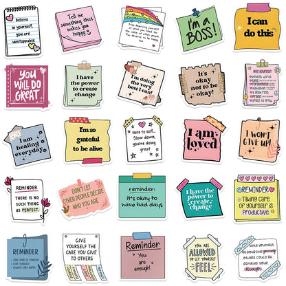 Inspirational Positive Note Label Stickers